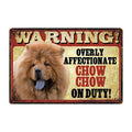Warning: Affectionate Dog on Duty Metal Signs 20x30 cm for dogs - Funny, Merchandise, Signs, Warning