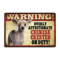 Warning: Affectionate Dog on Duty Metal Signs 20x30 cm for dogs - Funny, Merchandise, Signs, Warning