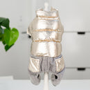 Metallic Puff Jacket for dogs - Coat, Gold, Jacket, Jumpsuit, Puff, Silver, Winter