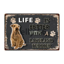 Life Is Better With A Dog Metal Signs 20x30 cm for dogs - Life is Better with a Dog, Signs