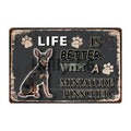 Life Is Better With A Dog Metal Signs 20x30 cm for dogs - Life is Better with a Dog, Signs