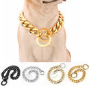 Stainless Steel Chain Collar for dogs - Black, Chain, Collar, Gold, Metal, Silver, Stainless Steel