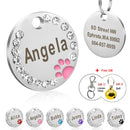 Custom Paw Print Tag for dogs - __label:Bestseller, Custom, Dog Tag, Dog Tags, Engrave, Nameplate, Personal, Pet Tag
