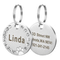 Custom Paw Print Tag for dogs - __label:Bestseller, Custom, Dog Tag, Dog Tags, Engrave, Nameplate, Personal, Pet Tag