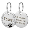 Custom Paw Print Tag for dogs - __label:Bestseller, Custom, Dog Tag, Dog Tags, Engrave, Nameplate, Personal, Pet Tag