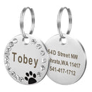 Custom Paw Print Tag for dogs - __label:Bestseller, Custom, Dog Tag, Dog Tags, Engrave, Nameplate, Personal, Pet Tag