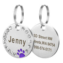 Custom Paw Print Tag for dogs - __label:Bestseller, Custom, Dog Tag, Dog Tags, Engrave, Nameplate, Personal, Pet Tag