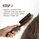 Double-sided Wood Fur Bristle Brush