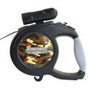 Heavy Duty Retractable Leash w/ Flashlight for dogs - Big, Camouflage, Flashlight, Flexi, Large, Leash, Rectractable Leash