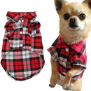Classic Plaid Shirts for dogs - Plaid, Summer, T-shirt, Tshirt