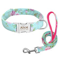 Custom Collar w/ Nameplate for dogs - __label2:HappyDog's Choice, __label:Bestseller, Collar, Custom, Engrave, Flat Buckle, Leash, Nameplate, Personal, Personalized