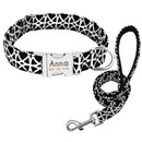 Custom Collar w/ Nameplate for dogs - __label2:HappyDog's Choice, __label:Bestseller, Collar, Custom, Engrave, Flat Buckle, Leash, Nameplate, Personal, Personalized