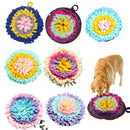 Round Snuffle Mat for dogs - __label2:HappyDog's Choice, __label:Bestseller, Fleece, Mat, Pad, Play, Puzzle, Slow Feed, Slow Feeder, Sniff, Snuffle, Toy