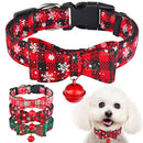 Christmas Dog Collar for dogs - __label:Bestseller, Bell, Christmas, Collar, Gift, Green, Holidays, Present, Red, Snow, Winter