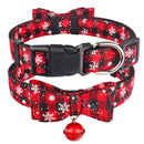 Christmas Dog Collar for dogs - __label:Bestseller, Bell, Christmas, Collar, Gift, Green, Holidays, Present, Red, Snow, Winter