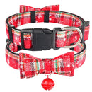 Christmas Dog Collar for dogs - __label:Bestseller, Bell, Christmas, Collar, Gift, Green, Holidays, Present, Red, Snow, Winter