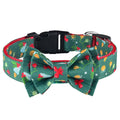 Christmas Dog Collar for dogs - __label:Bestseller, Bell, Christmas, Collar, Gift, Green, Holidays, Present, Red, Snow, Winter