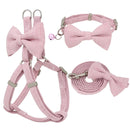 Cute Bow Harness, Collar and Leash Set for dogs - Bow, Bow Tie, Bundle, Collar, Dog, Harness, Leash, Puppy, Set