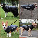 Large Dog Winter Jacket w/ Faux Fur for dogs - Big, Big Dogs, Coat, Cold, D-Ring, Jacket, Jumpsuit, Large, Reflective, Waterproof, Winter