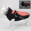 Large Dog Winter Jacket w/ Faux Fur for dogs - Big, Big Dogs, Coat, Cold, D-Ring, Jacket, Jumpsuit, Large, Reflective, Waterproof, Winter