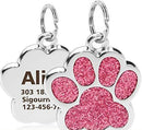 Big Paw Print Personalized Custom Dog Tag