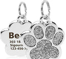 Big Paw Print Personalized Custom Dog Tag