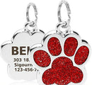 Big Paw Print Personalized Custom Dog Tag