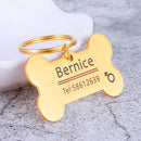 Doggy Bone Personalized Custom ID Tag